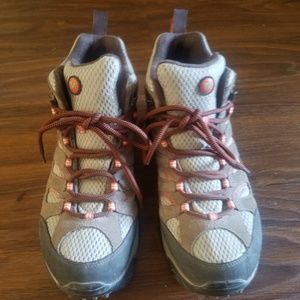 Merrell Bungee Cord Mid Ankle Lace Up Hiking Boots